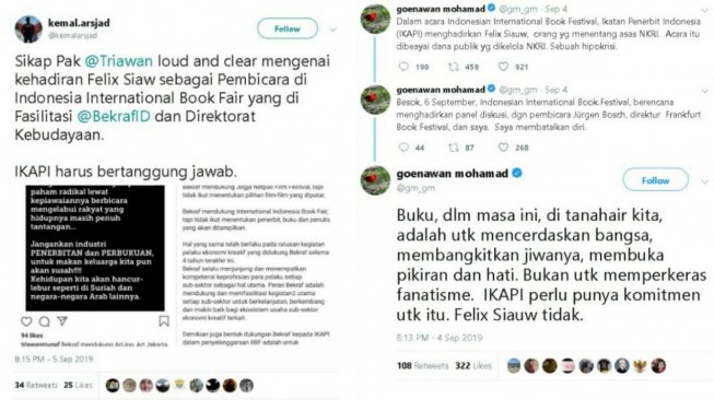 Felix Siauw Diundang IIBF, Ditolak Goenawan Mohamad Hingga Bekraf