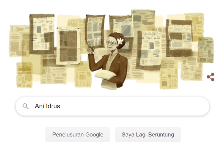 Mengenal Sosok Google Doodle Hari Ini, Siapa Ani Idrus?