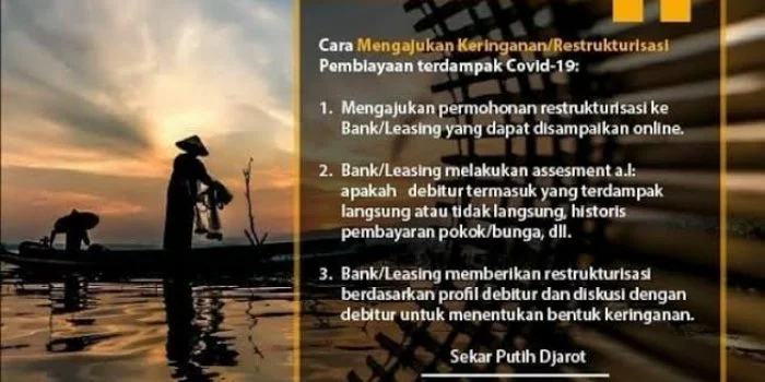 10 Poin Lengkap Terkait Pengajuan Keringanan Cicilan akibat Sebaran Corona