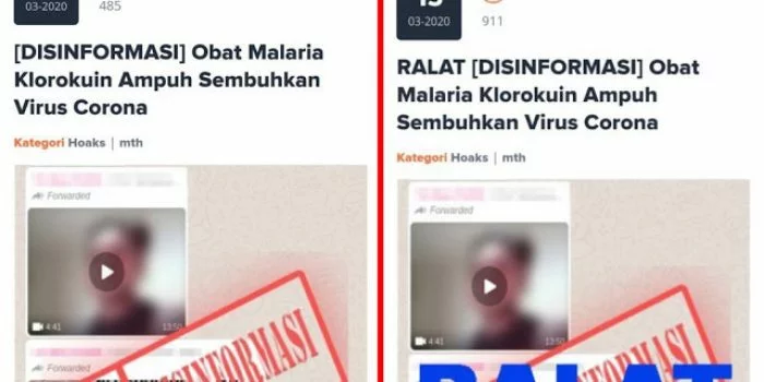 Kemkominfo Cabut Stempel 'Disinformasi' Soal Chloroquine Dapat Sembuhkan COVID-19