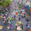 Bisa Ditiru Daerah Lain, Pasar Pagi di Salatiga Terapkan Physical Distancing bak di Myanmar