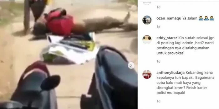 Sosialisasi Larangan Mudik, Beredar Video 2 Polisi Bergulat dengan ODGJ