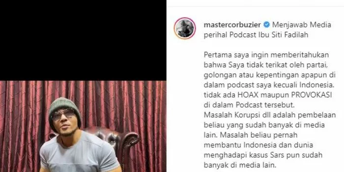 Usai Podcast dengan Siti Fadilah Supari Jadi Sorotan, Ini Klarifikasi Deddy Corbuzier