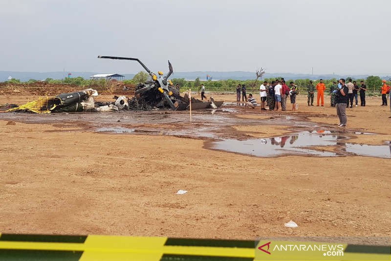 Helikopter Jatuh di Kawasan Industri Kendal