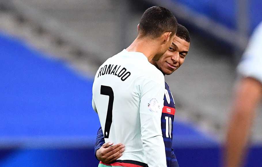 Ketika Prancis Lawan Portugal, Kylian Mbappe Bertemu Cristiano Ronaldo