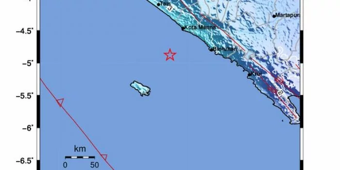 Tidak Berpotensi Tsunami, Gempa Magnitudo 5,2 Guncang Bengkulu