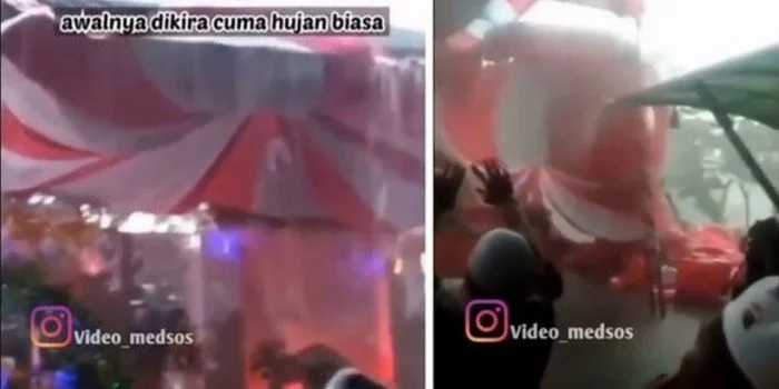 Acara Pernikahan Dikoyak Angin Kencang, Pengantin Wanitanya Pingsan