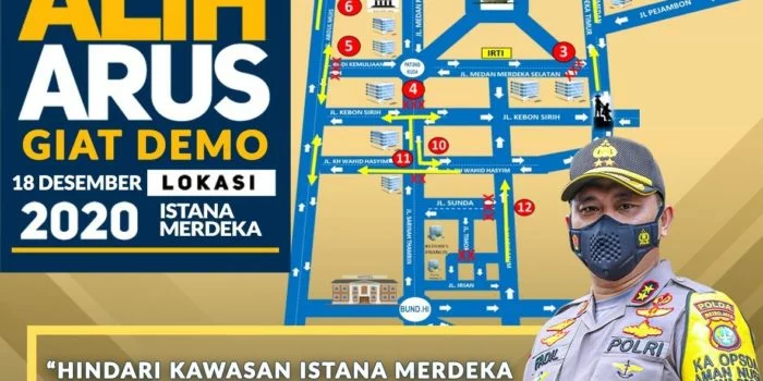 Imbas Seruan Aksi 1812, 12 Titik Pengalihan Arus Lalin di Sekitar Istana Negara