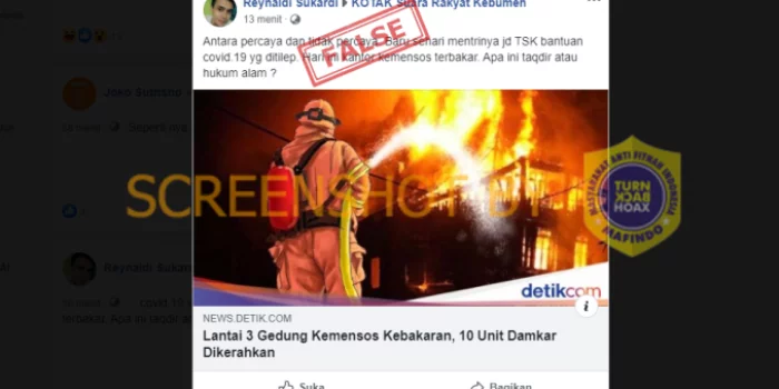 Gedung Kemensos Terbakar Setelah Mensos Jadi Tersangka Kasus Korupsi? Faktanya!