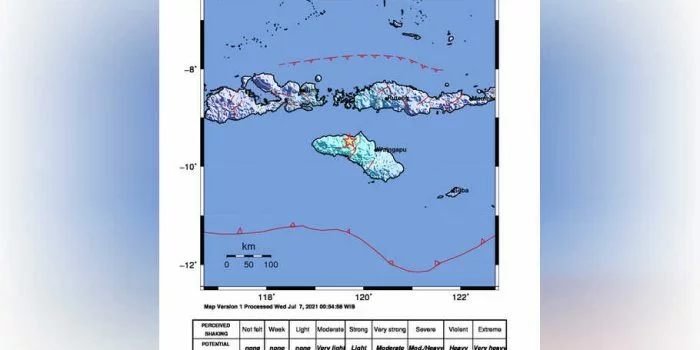 Gempa Magnitudo 5,2 Guncang Wilayah Pulau Sumba