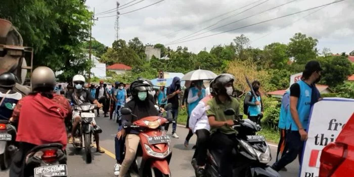 Unjuk Rasa Ratusan Imigran Afghanistan di Tanjungpinang Timbulkan Kemacetan