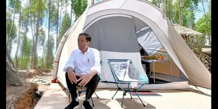 Jadi Sorotan, Tenda yang Digunakan Presiden Jokowi Berkemah di Ibu Kota Nusantara, Segini Harganya