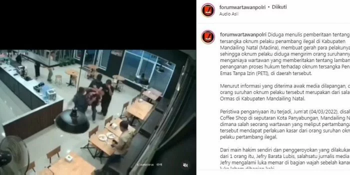 Polisi Tangkap 4 Orang Diduga Pelaku Pengeroyokan Wartawan di Madina Sumut