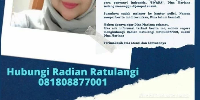 Sempat Dikabarkan Hilang, Penyanyi Dina Mariana Ternyata Bukan Diculik, Suami Minta Maaf Sudah Bikin Gaduh