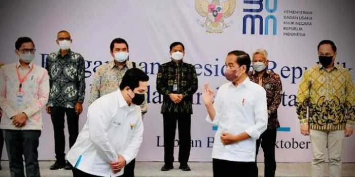 Jokowi ke Erick Thohir: Jika Ada yang Tidak Taat, Menteri BUMN, Ganti Dirutnya