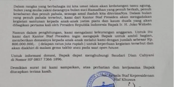 Seringnya Nama KSP dan Ali Ngabalin Dicatut, Termasuk Surat Minta Dana Rp800 Juta ke Wali Kota Cirebon