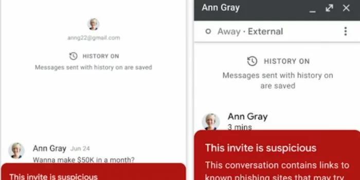 Google Chat Ingatkan Pengguna Jika Ada Link Berisi Pesan Berbahaya