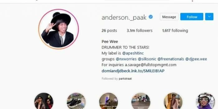 Anderson Paak Pasang Foto Pak Tarno di Profil Instagram: You and Me Twin Thank You