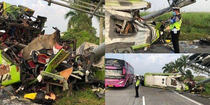 Polda Jatim Ungkap Penyebab Kecelakaan Tunggal Bus Pariwisata di Tol Sumo