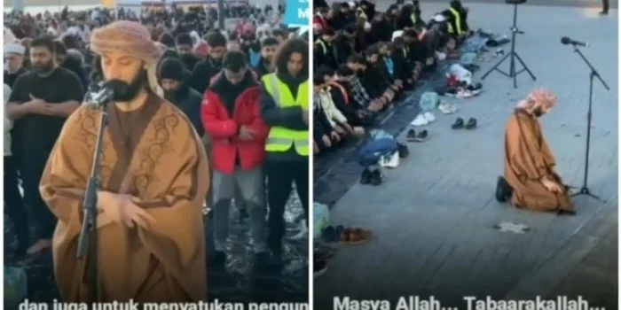 Sholat Berjamaah di Festival Ramadhan 2022 Kawasan Pier Head Liverpool, Ahmed Al-Qattani Jadi Sorotan