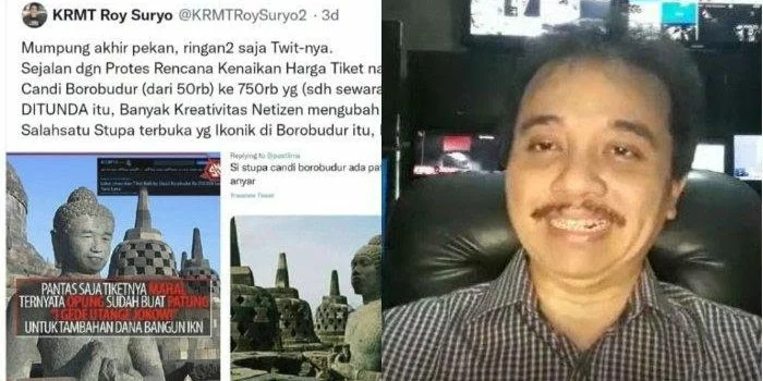 Roy Suryo Laporkan 3 Akun Medsos yang Diduga Edit Stupa Candi Borobudur Menyerupai Wajah Jokowi