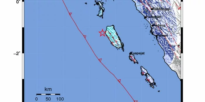 Gempa Berkekuatan 5.1 M Guncang Kepulauan Mentawai, Terasa hingga ke Padang