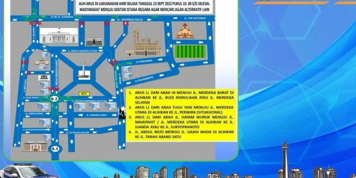 Aksi Massa Buruh-Mahasiswa Tolak Harga BBM Hari Ini di Patung Kuda, Simak Arus Lalin