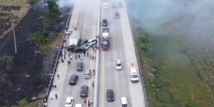 Kecelakaan Beruntun KM253 Tol Pejagan-Pemalang Diduga Asap Kebakaran Lahan, Polisi Dalami Penyebab Lahan Terbakar