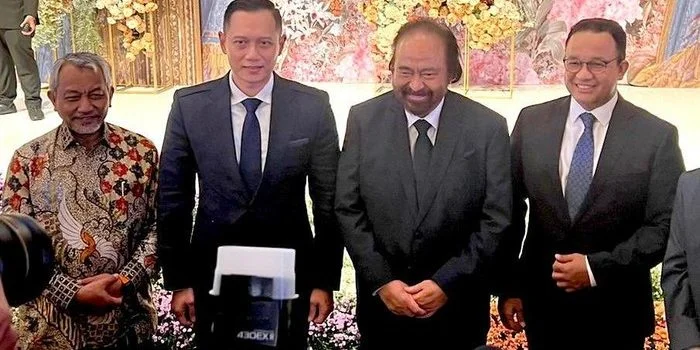 Foto AHY-Anies Baswedan-Surya Paloh-Ahmad Syaikhu, Waketum Partai Demokrat: Menyejukkan Tapi Mungkin Menakutkan