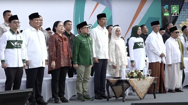 Puan di samping Cak Imin saat menghadiri Harlah PKB (Foto: Youtube PKB)