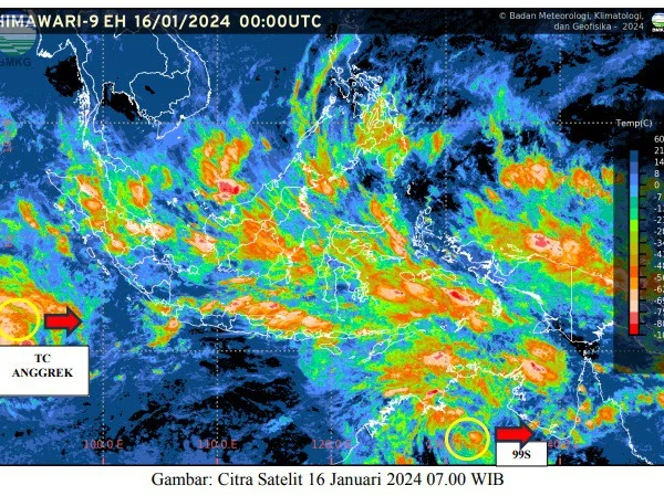 BMKG: Satu Siklon Tropis dan Satu Bibit Siklon Terbentuk di Selatan Indonesia