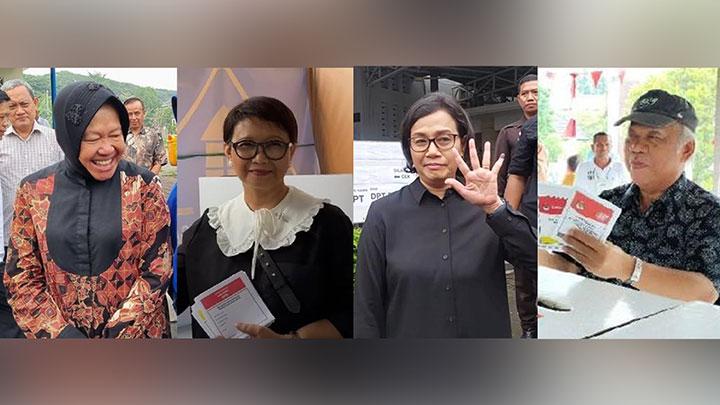 4 Menteri Kabinet Indonesia Maju Presiden Joko Widodo Kompak Berpakaian Nuansa Hitam