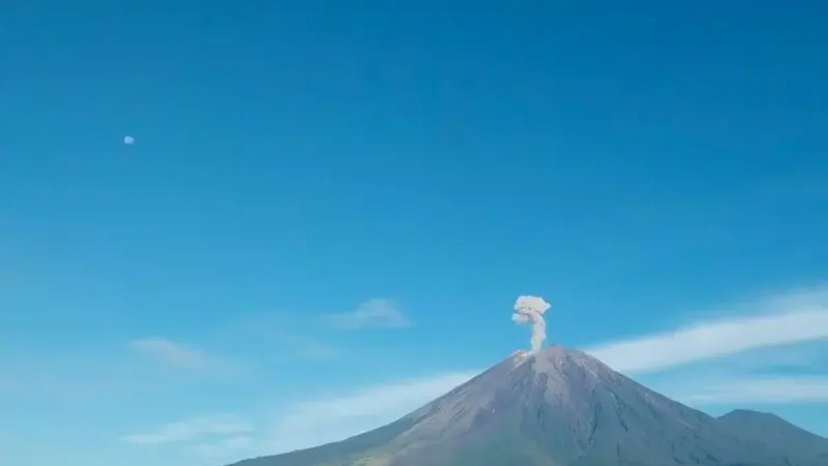 Gunung Semeru Meletus, Abu Vulkanik Setinggi 1 Km