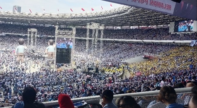 Masyarakat Pendukung Paslon Nomor Urut 2 di GBK, TKN Prabowo-Gibran: Di Luar Ekspektasi