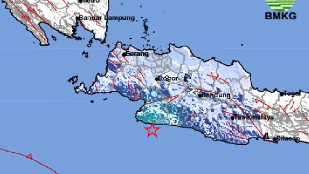 Gempa Magnitudo 4,9 Guncang Wilayah Sukabumi