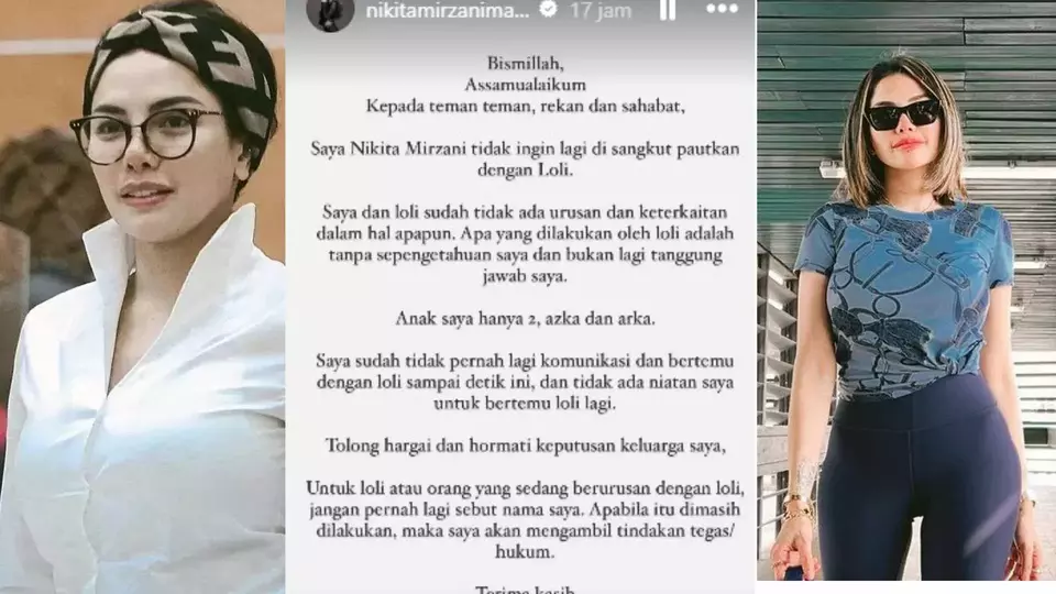 Hubungan Nikita Mirzani-Loli Memanas, Daftar Ahli Waris dan Penerima Asuransi Dihapus