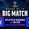 Pertarungan Atletico Madrid-Inter Milan di Babak 16 Besar Liga Champions, Begini Prediksi Susunan Pemain