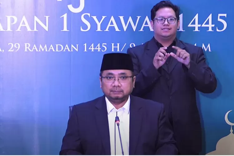 Sidang Isbat Idul FItri 1 Syawal 1445 H/ 2024 M (Tangkapan layar YouTube Kemenag RI)