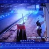 Penembakan oleh orang tak dikenal di Markas Komando Polda Lampung /Tangkapan layar CCTV Polda Lampung/