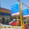 Gerbang Tol Kalikangkung, Senin (15/4) sore ini ramai lancar, one way arus balik tidak terlalu padat. Dicky Ad