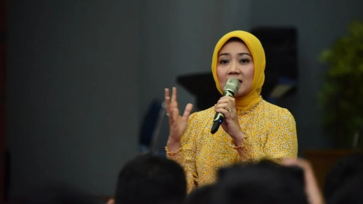 Bunda Literasi Provinsi Jawa Barat Atalia Ridwan Kamil saat menghadiri dan mendeklarasikan Pelajar Tolak Radik