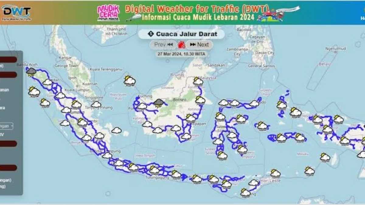 Badan Meteorologi, Klimatologi, dan Geofisika (BMKG) memprediksi hujan intensitas ringan - sedang akan mengguy