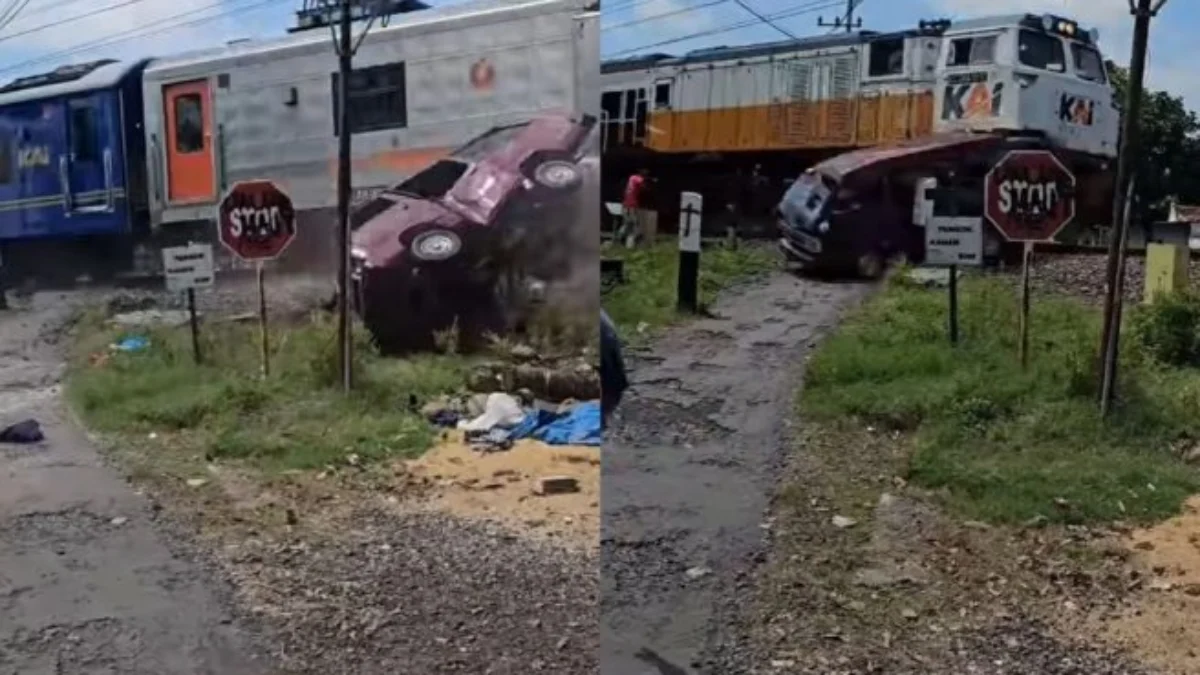 Kereta Api Argo Semeru Tabrak Mobil di Perlintasan Madiun hari Jumat, 12 April 2024