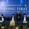 Konferensi pers hasil sidang isbat penetapan 1 Ramadhan 2024. Hasil sidang isbat penentuan 1 Syawal 1445 H, Ha