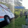 Kondisi bus PO Rosalia Indah yang kecelakaan di Tol Batang, Kamis (11/4/2024). (IST)