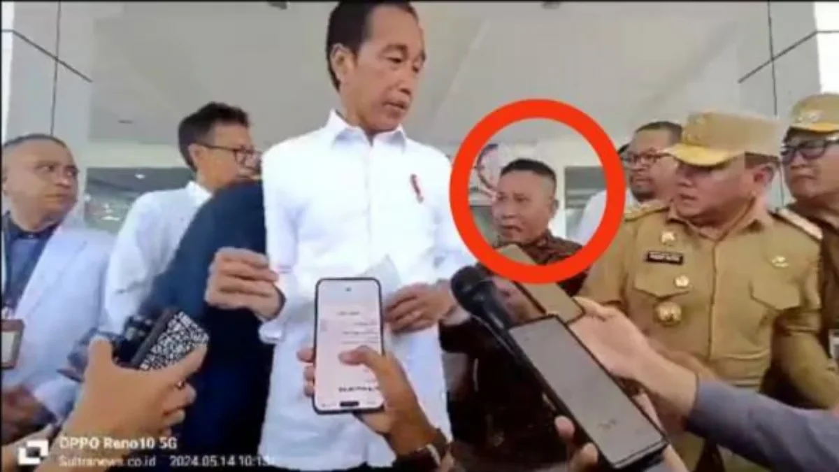 Viral Video Seorang Pria Terobos Barisan Paspampres Saat Kunjungan Presiden Jokowi di Konawe. (Foto: Istimewa/