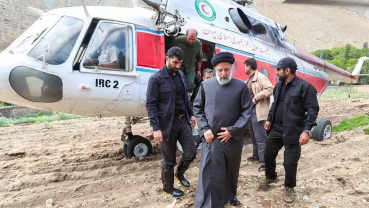 Helikopter yang membawa Presiden Iran Ebrahim Raisi “mendarat darurat” pada Minggu (19/5), (Foto: IRNA)