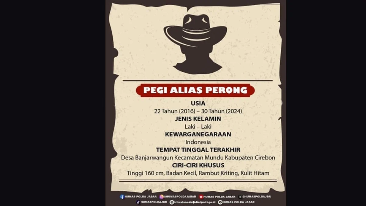 POSTER DAFTAR PENCARIAN ORANG (DPO). Instagram/humaspoldajabar