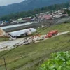 Pesawat Super Air Jet tergelincir saat mendarat di Bandara Weda Bay di Kabupaten Halmahera Tengah, Maluku Utar