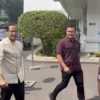 Menteri Pendidikan, Kebudayaan, Riset, dan Teknologi (Mendikbudristek) Nadiem Anwar Makarim tiba di Istana Kep